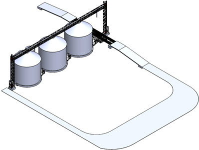 A drawing of a grain silo project by ABC Hansen Africa